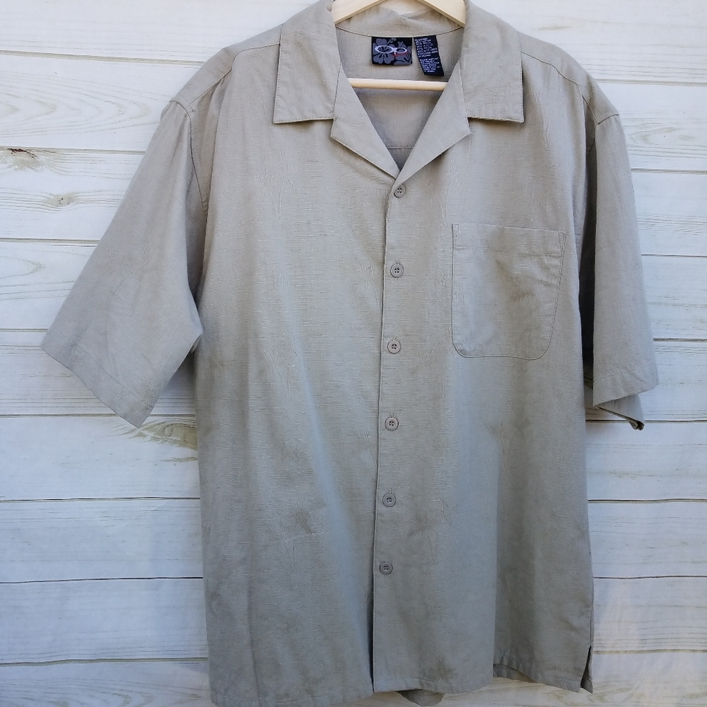 OP shirt XL sage embossed